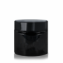 Tarro 120ml de vidrio ámbar con tapa negra rosca