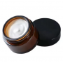 Tarro 30ml de vidrio ámbar con tapa negra rosca