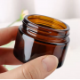 Tarro 30ml de vidrio ámbar con tapa negra rosca