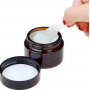 Tarro 50ml de vidrio ámbar con tapa negra rosca